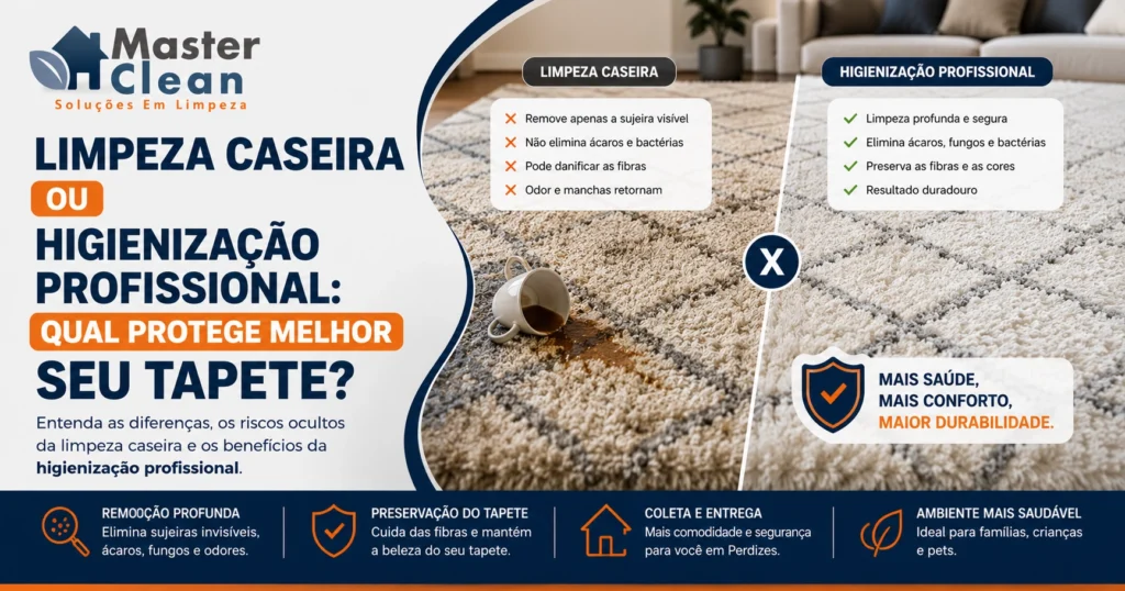 Limpeza Caseira ou Higienização Profissional: Qual Protege Melhor Seu Tapete?